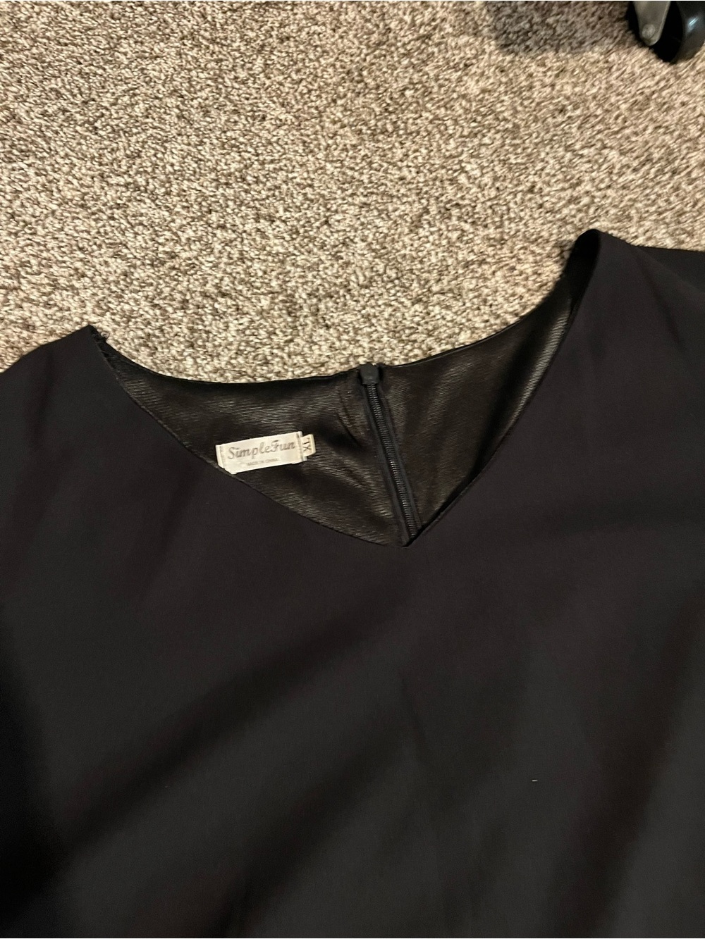 SimpleFun Black Ruffle-Sleeve Tunic Top - Picture 2 of 5